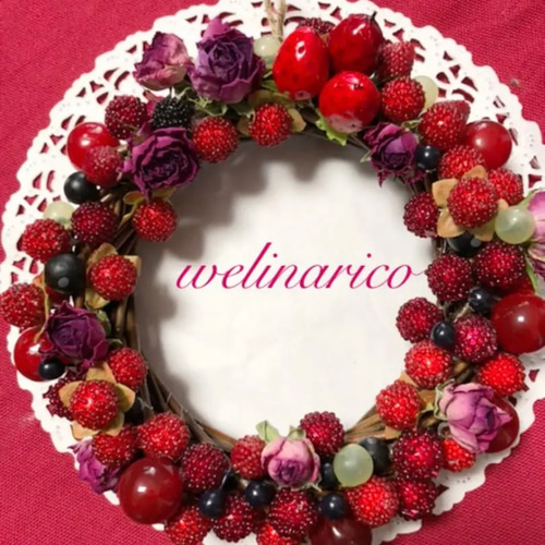 商品名【春瑠】ゆきこ様専用♥ストロベリーとベリーのフラワーリース