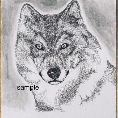 値下げ　原画　狼　オオカミ　絵画　動物画　アクリル画　現代アート　一点物　手描き 650fefd3e5d5413369c608bd4cee63