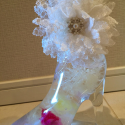 【優しさのpink in White】ハーバリウム フラワリウム 花 結婚 誕生日 プレゼント ギフト ラッピング白 3枚目の画像