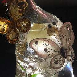 売り切れました❣️【クリスマス限定】ハーバリウム フラワー 誕生日 シルバー ホワイト 花 グリーン インテリ 4枚目の画像