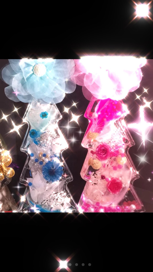 売り切れ❣️【クリスマス限定】【5本限定】クリスマスツアー ハーバリウム フラワリウム ブルー 花 プレゼント ギフト 1枚目の画像