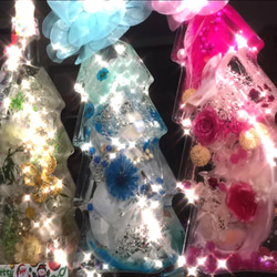 売り切れ❣️【クリスマス限定】【5本限定】クリスマスツアー ハーバリウム フラワリウム ブルー 花 プレゼント ギフト 2枚目の画像