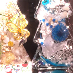 売り切れ❣️【クリスマス限定】【5本限定】クリスマスツアー ハーバリウム フラワリウム ブルー 花 プレゼント ギフト 4枚目の画像