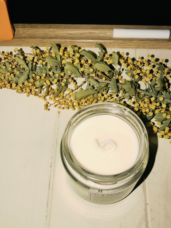 エッセンシャルオイルを使用した ナチュラルソイキャンドル lavender×grapefruit (L) 3枚目の画像