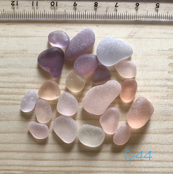 天然シーグラス44レア色ピンク＆パープル 天然石 IKOKA 通販