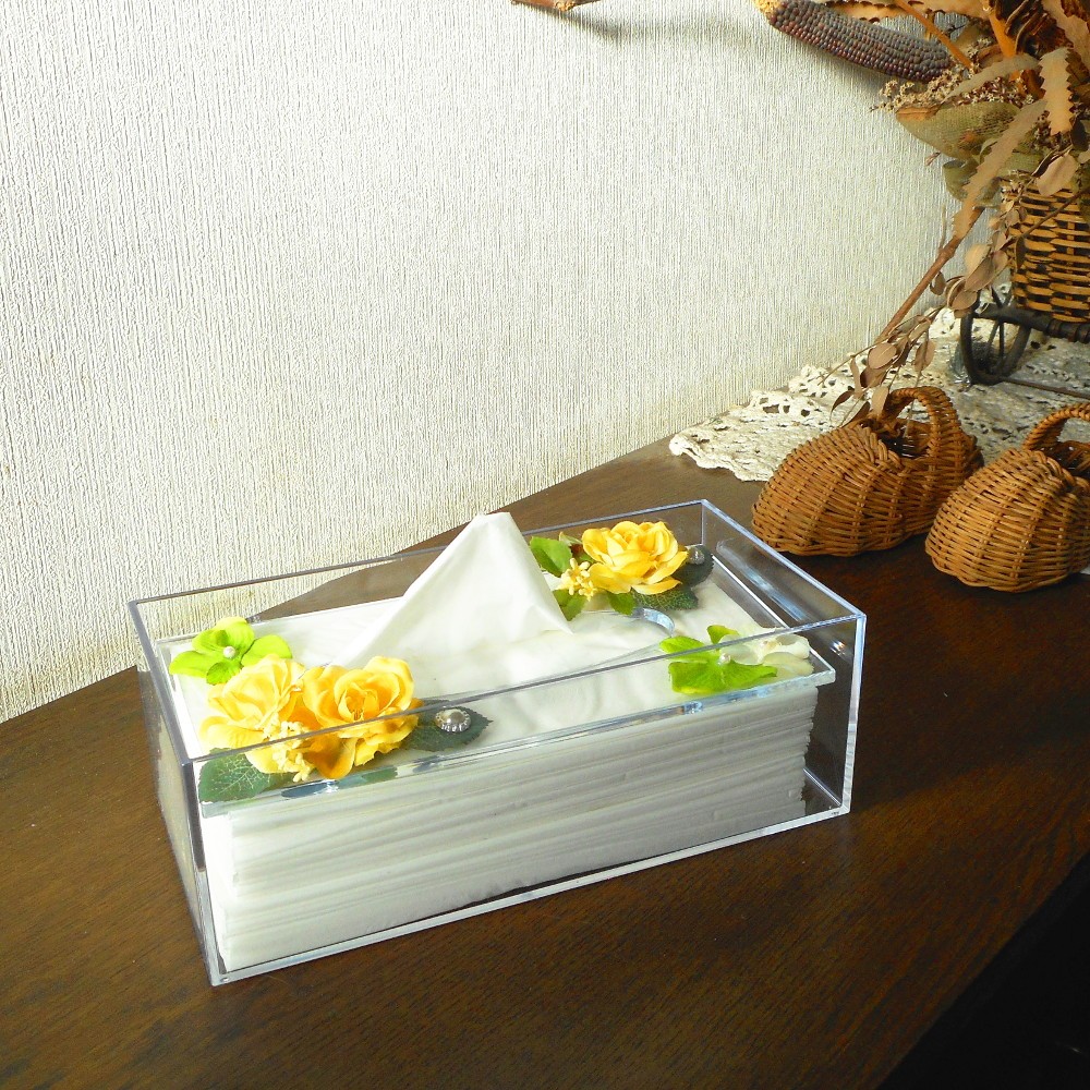 Creema限定｜送料無料｜ティッシュケース「彩」（イエロー）｜全4色