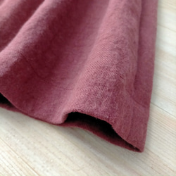 【受注製作】秋冬リネン。リネンウールのあったかスカート ピンク 6枚目の画像