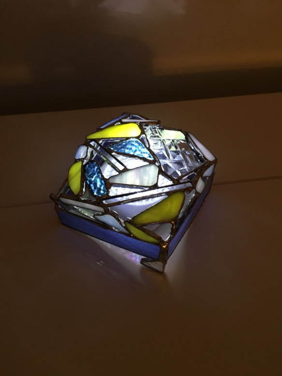 『ミッドナイト』ガラス× LEDライト ブルー系　ベイビュー 2枚目の画像