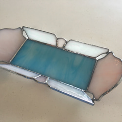 彩色玻璃桃子×白色×藍色盤子海灣視圖 第2張的照片