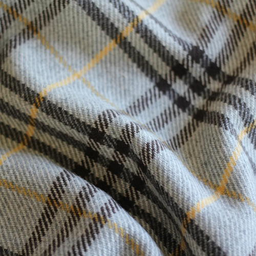 再販☆刺繍ブローチ付きウールストールポンチョ【ウールチェック