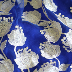 刺繍チュールレーススカート【ブルー】 7枚目の画像