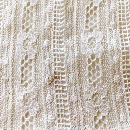 28cm×縦19.5cmアメリカンヴィンテージ 白レース生地 生地 Twist 通販