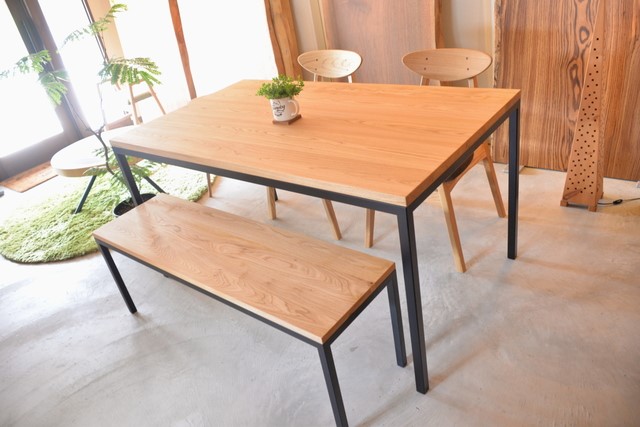 けやきアイアンテーブル12-18　（テーブルのみ）