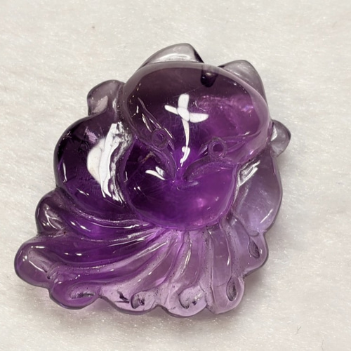 九尾ネックレス（アメジスト） ナチュラルスーパービューティフルアメジスト九尾の狐ペンダント