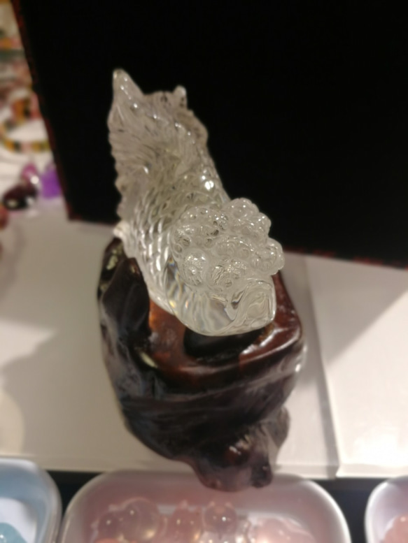☆Sweet Apple☆天然水晶-手工雕刻-金魚 第2張的照片