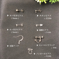 silver flower pedal / pierce earring 5枚目の画像