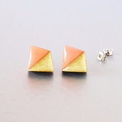 Sankaku和Sankaku的別緻耳洞 -  M尺寸 - 珊瑚粉色 第4張的照片