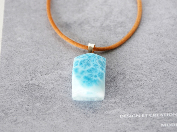 カリブ海の結晶　ラリマーペンダント　原石02ｰ3/4 3枚目の画像