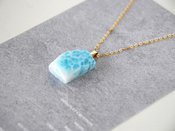 カリブ海の結晶　ラリマーペンダント　原石02ｰ3/4 4枚目の画像