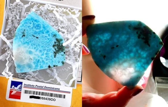 カリブ海の結晶　ラリマーペンダント　原石02ｰ3/4 7枚目の画像