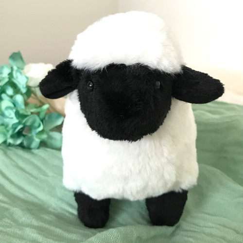ぬいぐるみ⑦サフォーク種のようなふわふわひつじさん＊ホワイト