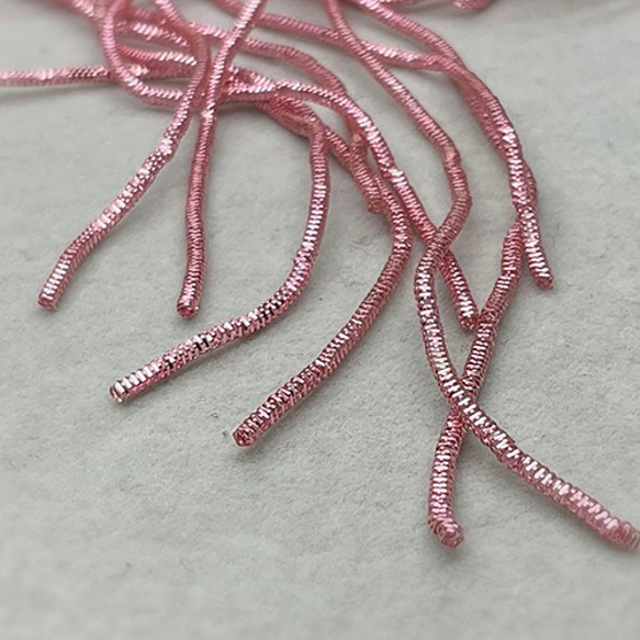 スパークリングラフ パステルピンク 100cmX1.5ｍｍ FWS32-PaPi フレンチワイヤーソフト　ビーズ刺繍 2枚目の画像