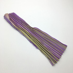 シルクSHIBORI「藤紫、抹茶色」17cm　絞りシルクリボン　soutache ソウタシエ　ss6-pur　 3枚目の画像