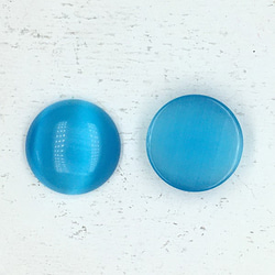 20ｍｍラウンド　1個　キャッツアイ（合成石）ブルー　貼り付けパーツ　ビーズ刺繍　cabg6-Bl 4枚目の画像