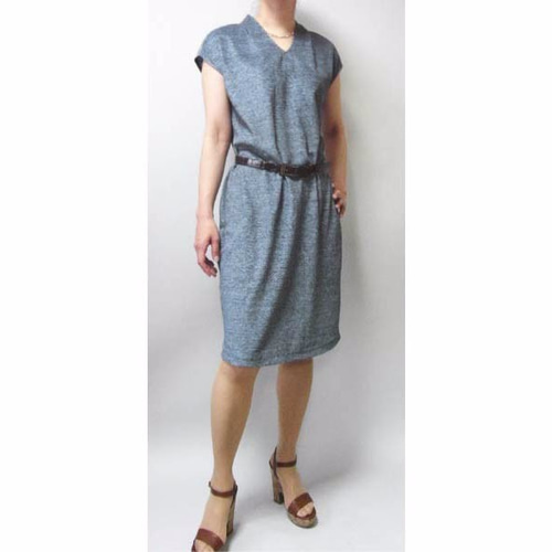 A4印刷型紙 大人Vネックワンピース(7～17号/ハンドメイド/洋裁