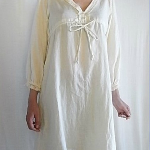 ハイウエストギャザーワンピース(7～17号/ハンドメイド/洋裁