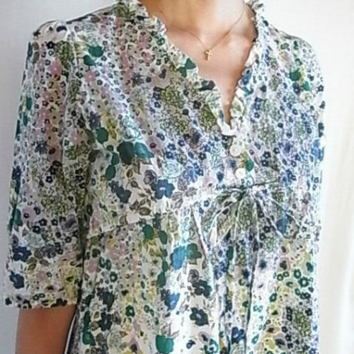 ハイウエストギャザーワンピース(7～17号/ハンドメイド/洋裁/ミシン