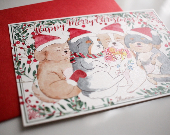 数量限定 Christmasポストカード封筒・シール付き2組セット 2枚目の画像