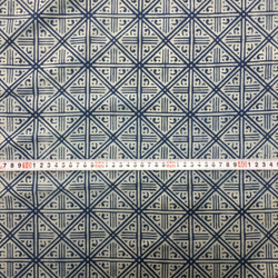 《SALE》 インディゴ木版染め（ブロックプリント）　幅１１０cm×長さ５０cm 4枚目の画像