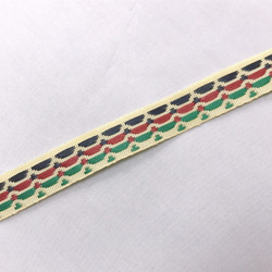 インド製リボンテープ フリル柄刺繍(イエロー) 幅1.3cm （長さ1.5m単位） 4枚目の画像