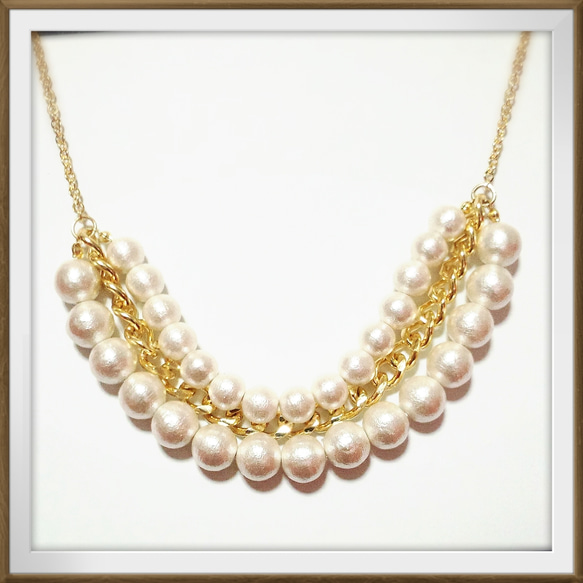 cottonpearl chain necklace 1枚目の画像