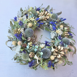 秋の新作⭐︎神秘的なブルーのエゾリンドウとルリタマアザミのブルー