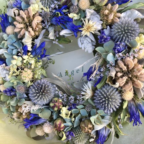 秋の新作⭐︎神秘的なブルーのエゾリンドウとルリタマアザミのブルー