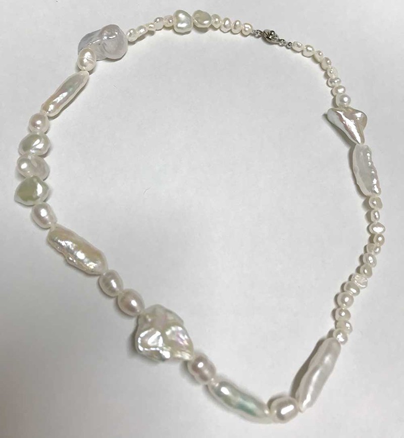 色々なケシパール　天然淡水パール　ネックレス　39㎝　入園、入学、結婚式に！