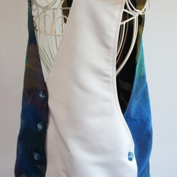 ハンドメイド　着物リメイク　正絹（一部正絹帯を使用）　リバーシブルベスト 4枚目の画像