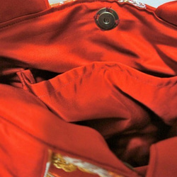 ハンドメイド　着物 リメイク　正絹　帯バッグ 5枚目の画像