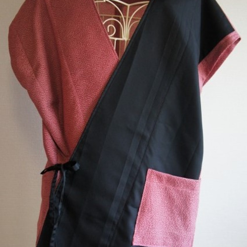 ハンドメイド 作務衣 上着 袖なし フリーサイズ その他トップス りんご  