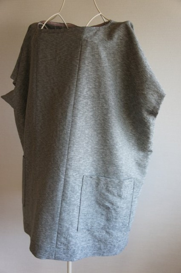 ハンドメイド　ウール　着物リメイク　チュニック 3枚目の画像