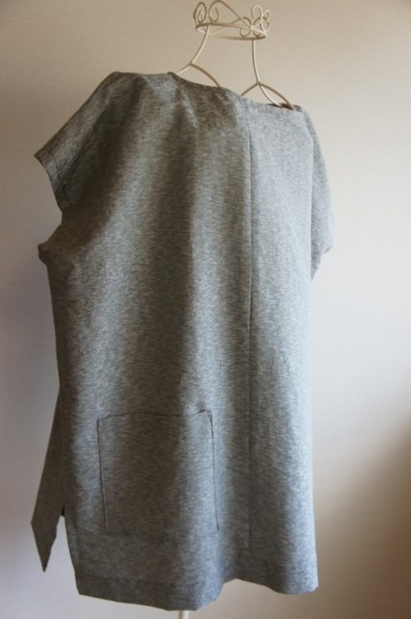 ハンドメイド　ウール　着物リメイク　チュニック 4枚目の画像