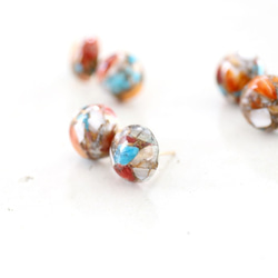 14KGF oystercopperturquoise 12mm pierce[kgf3515] 3枚目の画像