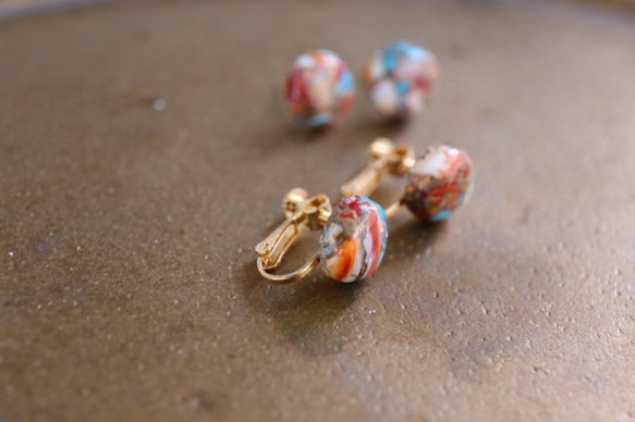 14KGF oystercopperturquoise 12mm pierce[kgf3515] 8枚目の画像