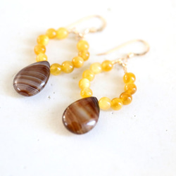 14KGF agete Golden Tiger’s Eye pierce[kgf3537] 3枚目の画像