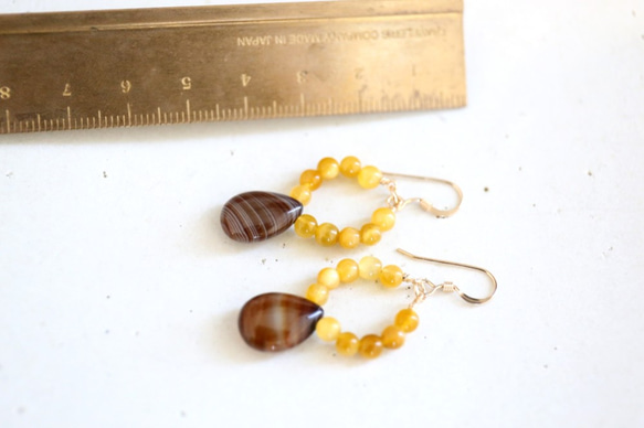 14KGF agete Golden Tiger’s Eye pierce[kgf3537] 4枚目の画像