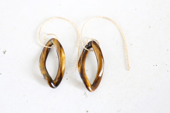 14KGF tiger's eye pierce[kgf3599] 1枚目の画像