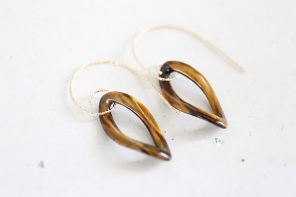 14KGF tiger's eye pierce[kgf3599] 2枚目の画像