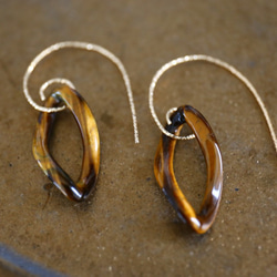 14KGF tiger's eye pierce[kgf3599] 4枚目の画像